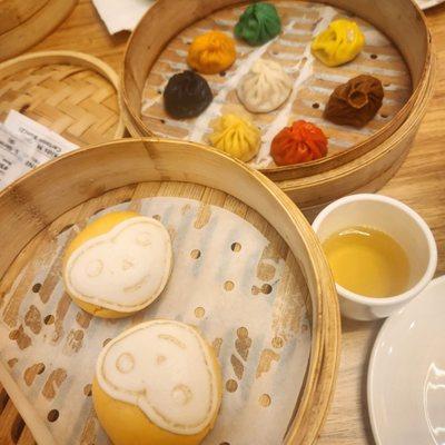 Kids character dumplings and Bryan's dumpling sampler