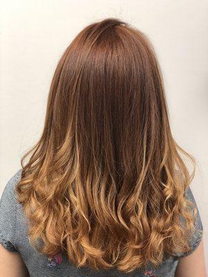 Natural redhead ombré