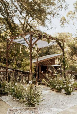 Relaxed and romantic ambiance. The aisle leading to the chuppah I was married under