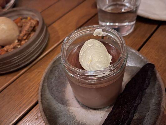 Chocolate puddin' with a salty cookie at The Morris in San Francisco.