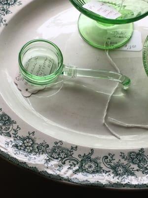 I've never seen a depression glass spoon until today