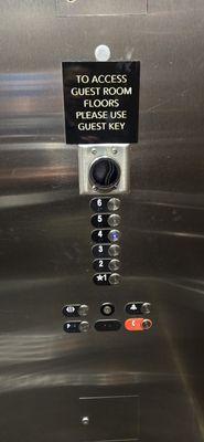 Key required to access elevators