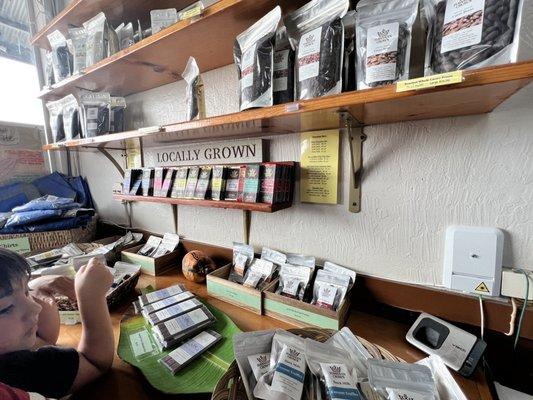 Selecting our chocolates (not a bad souvenir)