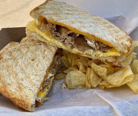 Steak and egg breakfast Panini