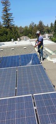 Cleaning solar panels