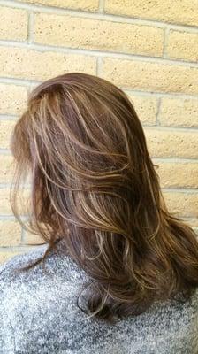 #chocolatebrown #blondehighlights