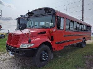 Red Party Bus Exterior