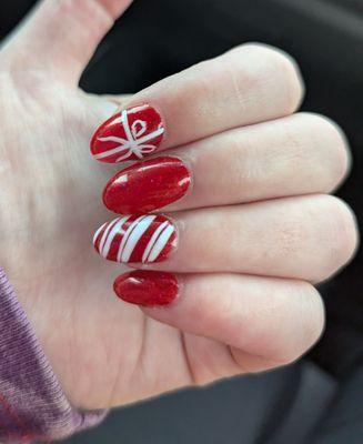 Candy Cane inspired nails