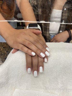 white gel nails