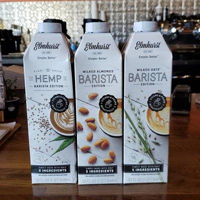 We've partnered up with @elmhurst1925 We now offer hemp, almond and oat by Elmhurst! Available for wholesale and retail!