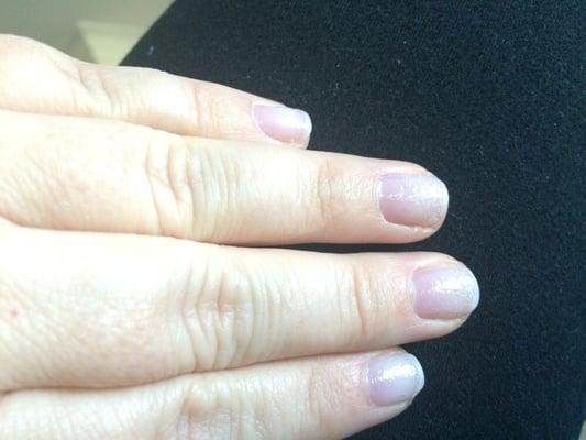 Look at the bubbling on the polish- it was either put on too thick or the nail polish is old.