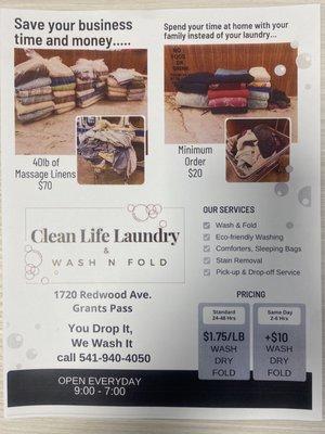 Wash N Fold Service