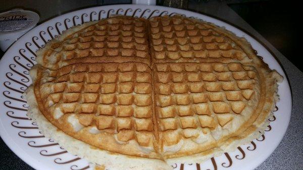 That flat and never crunchy waffle.  I love it every time!!