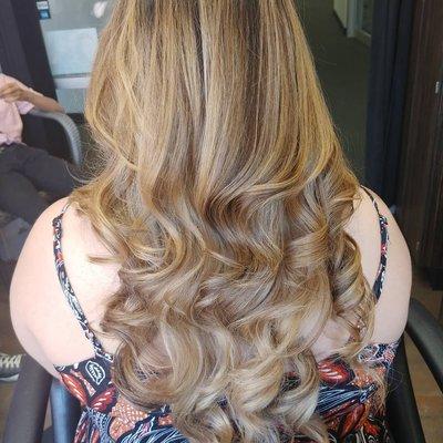 Balayage ombre highlights