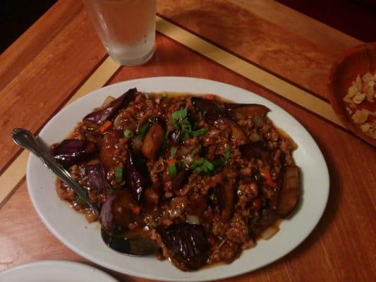 Eggplant in garlic sauce