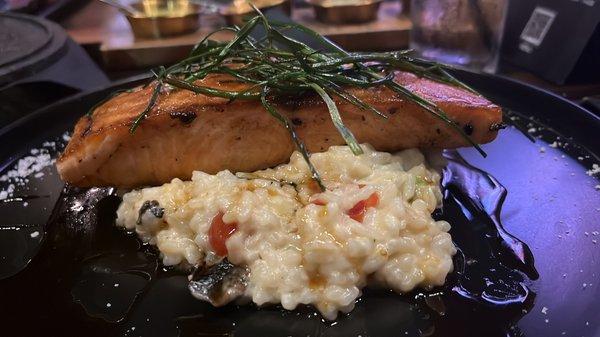 Salmon and risotto