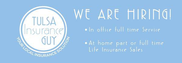 Tulsa Insurance Guy is hiring for life insurance reps