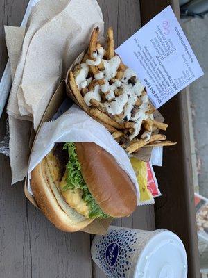 Classic Cheeseburger and Truffle Fries.