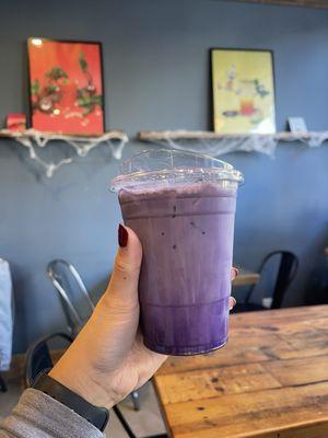 Ube spiced latte