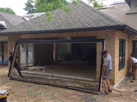 Installing a 6-panel bi-folding patio door