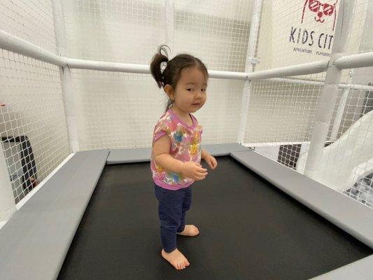 Bouncy floor! First time! She loved it!