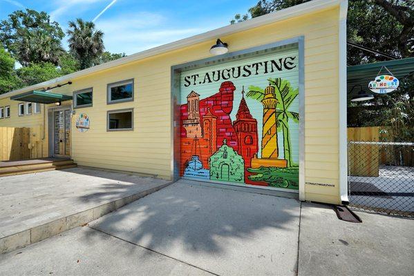 Check out the Saint Augustine mural on the art house