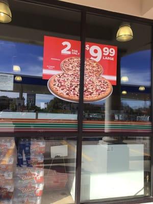 2 large pizzas for 9.99 dollars is a good deal