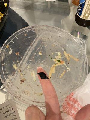 Plastic found inside red steak bowl