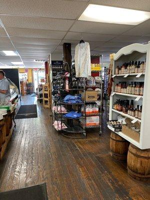 Folgarelli's interior: sandwich ordering/deli counter on the left, pantry essentials on the right