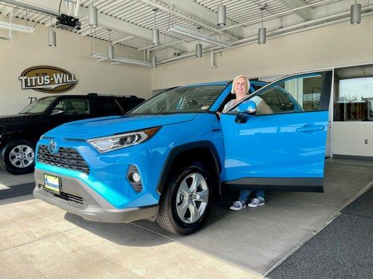 Thanks Rob Packard and all the people at Titus-Will for a great car buying experience!!! I am in love with my new 2021 Rav4 XLE Hybrid!