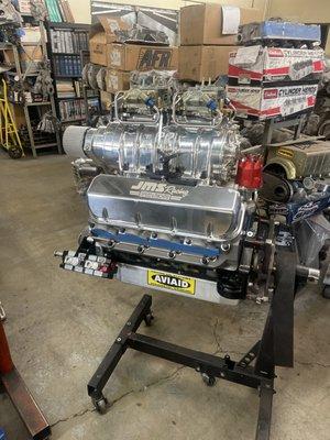 super charged Big Block chevy with Dry sump oil pump