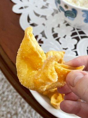 Crab Rangoon - side view