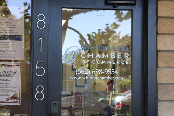 The Whittier Chamber's front door.