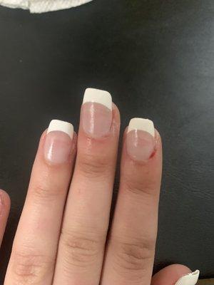 Paint and cut cuticle