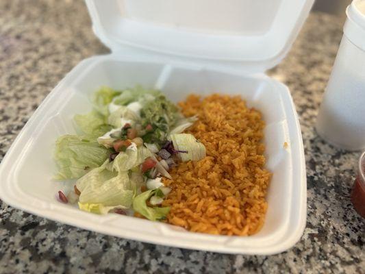 Rice and Salad