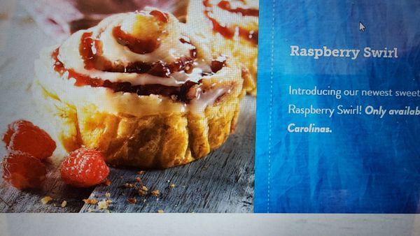 This is the advertised picture of the raspberry swirl....buyer beware of false advertisement.