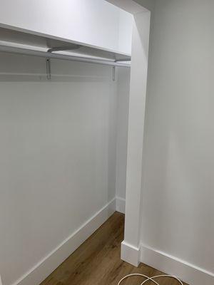 Master bed walk in closet