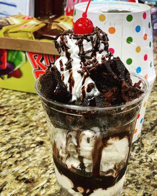 Warm Brownie Sundae