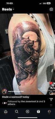 Werewolf ink by Marcus!