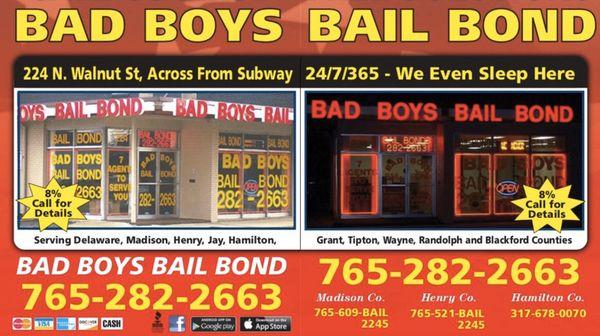 Bad Boys Bail Bond! Call us for all your bail bond needs!