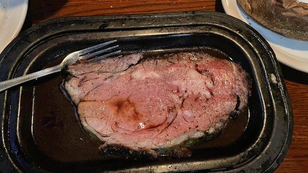 12oz prime rib cooked medium