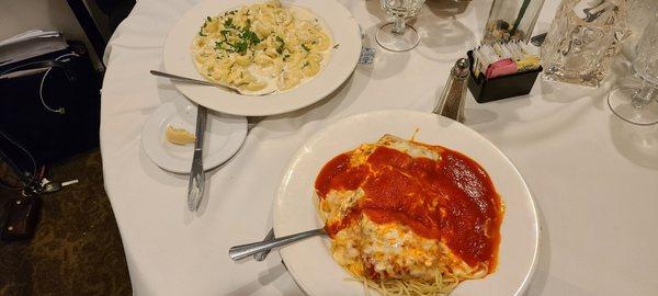 Eggplant Rollatini & Tortellini Alfredo