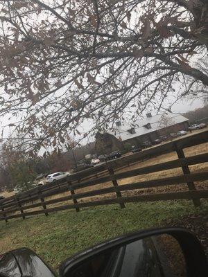 Outside view, approaching the barn entrance on 12.8.18