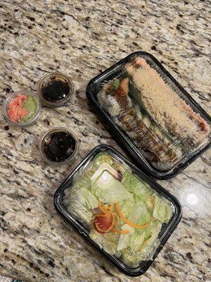 To go order (fried rice not pictured)