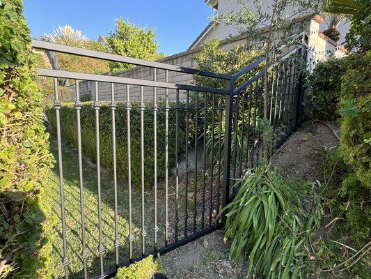 New iron fence in Orange by OC Gates.