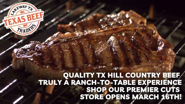 Let us bring you a truly Ranch-to-Table experience.  All of our cattle are raised and processed locally right here in the Texas Hill Country