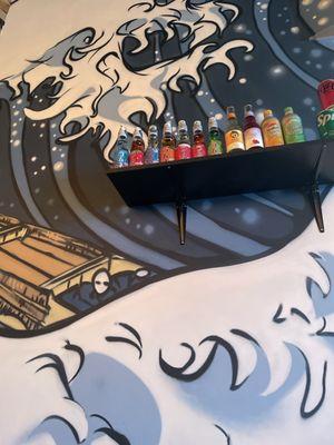 Wall painting and drinks