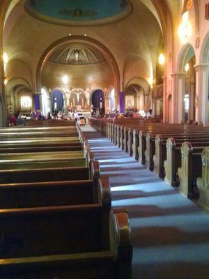 The interior of the Mission Basilica