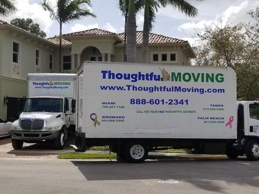 2 trucks.. From my 3 bedroo.... to my 5 bedroom... hmm 3rd time  moving need I say more