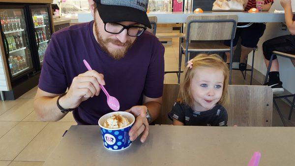 Loving our icecream treat!